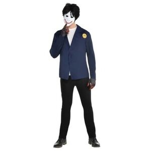 NEW Creepy Painter‎ Costume Adult Standard Size Wig Mask Jacket Gloves Halloween